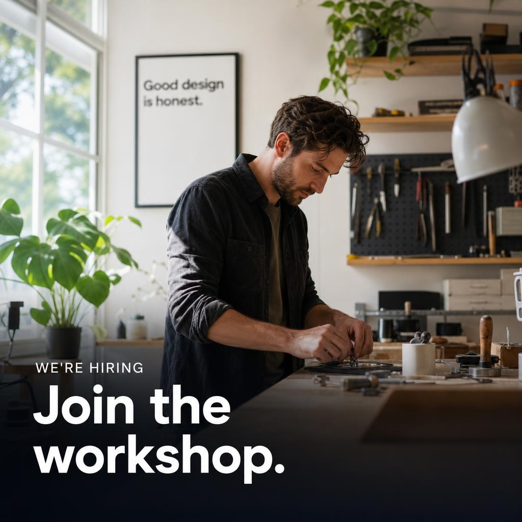 We're hiring: Join the workshop.